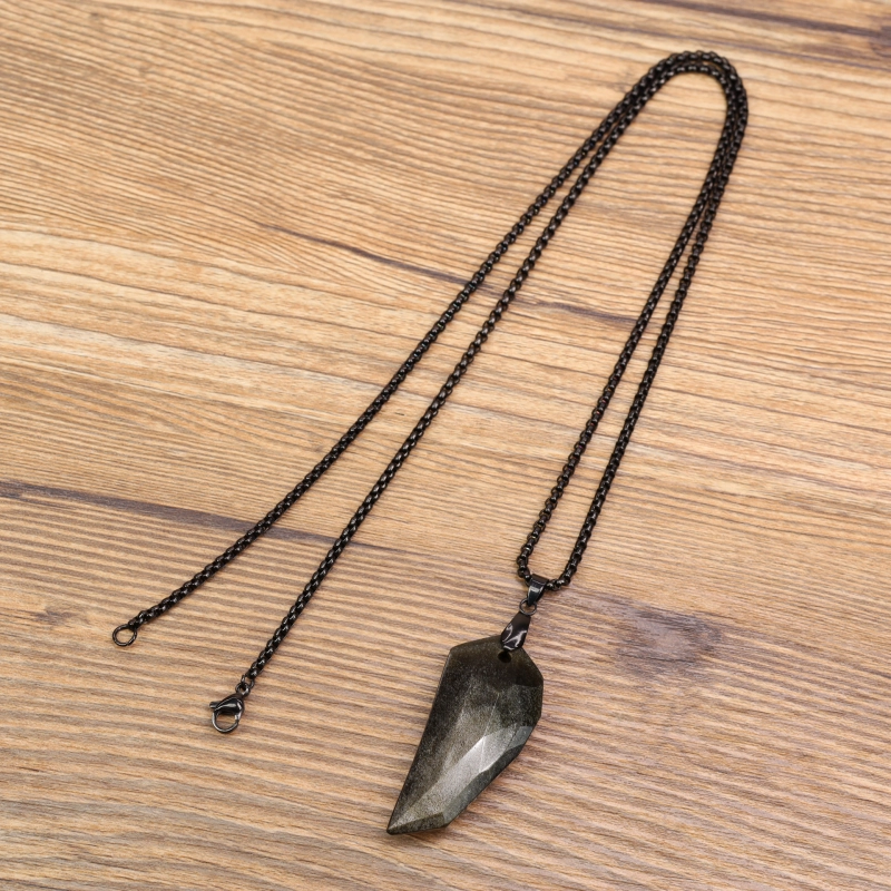 COAI Collana da Uomo in Acciaio Inox Nero con Pendente Dente di